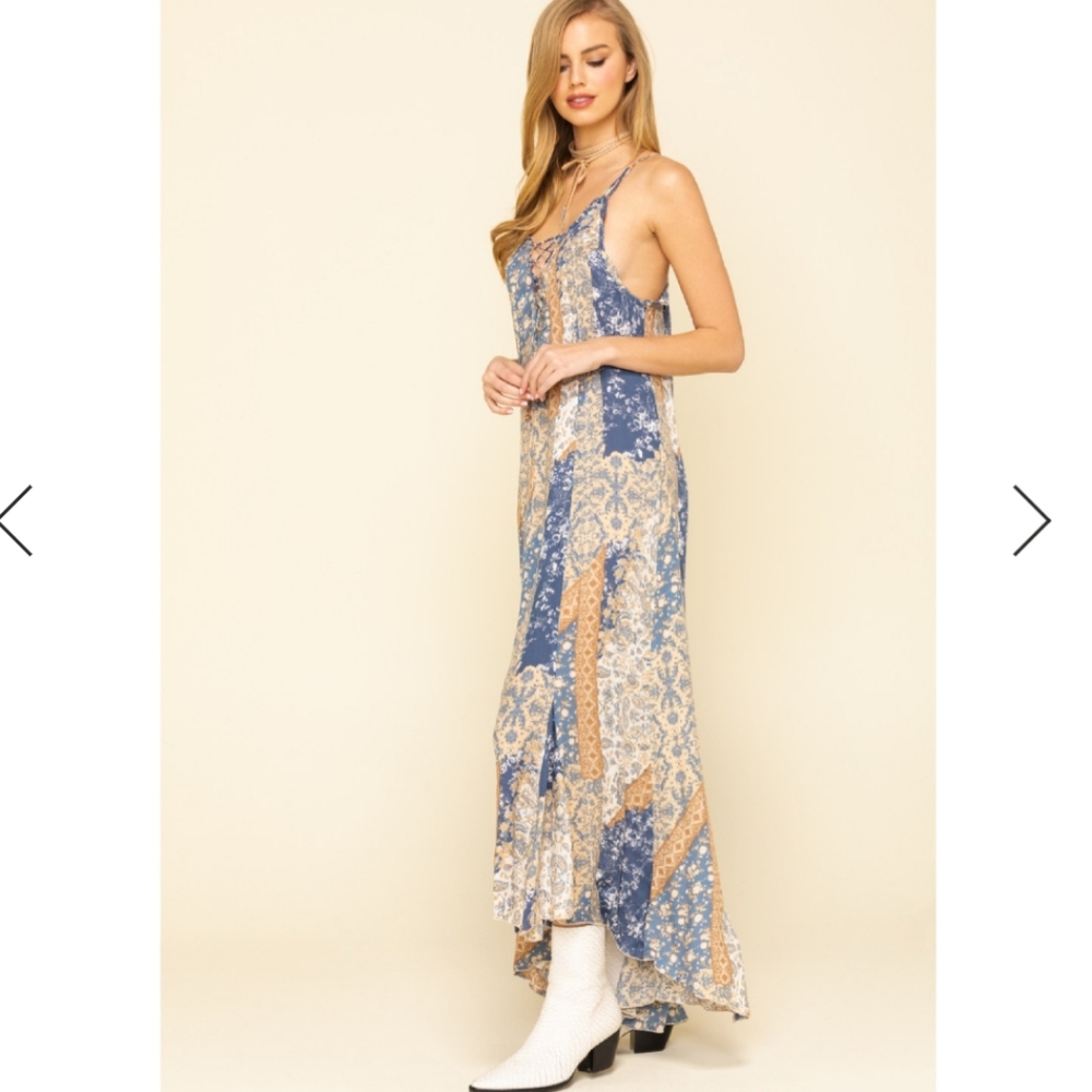 Free People New Work of Art Printed Maxi Dress